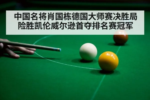 中国名将肖国栋德国大师赛决胜局险胜凯伦威尔逊首夺排名赛冠军